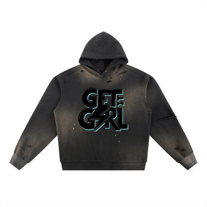 Sun Fade Frayed Fleece Hoodie