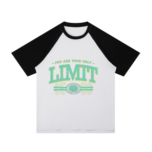 Contrast Raglan Sleeve Mesh T-Shirt